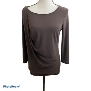 Vince Camuto pleated shoulder long sleeve size small blouse top